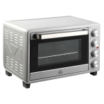 Horno eléctrico de sobremesa Andrómeda Homcom 1600W 3 modos de cocción 32L plata 33,5x38,1x52 cm
