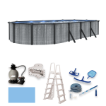 Piscina Elevada Ovalada de Acero – Elegancia, Resistencia y Diversión para Toda la Familia 7,32×3,66