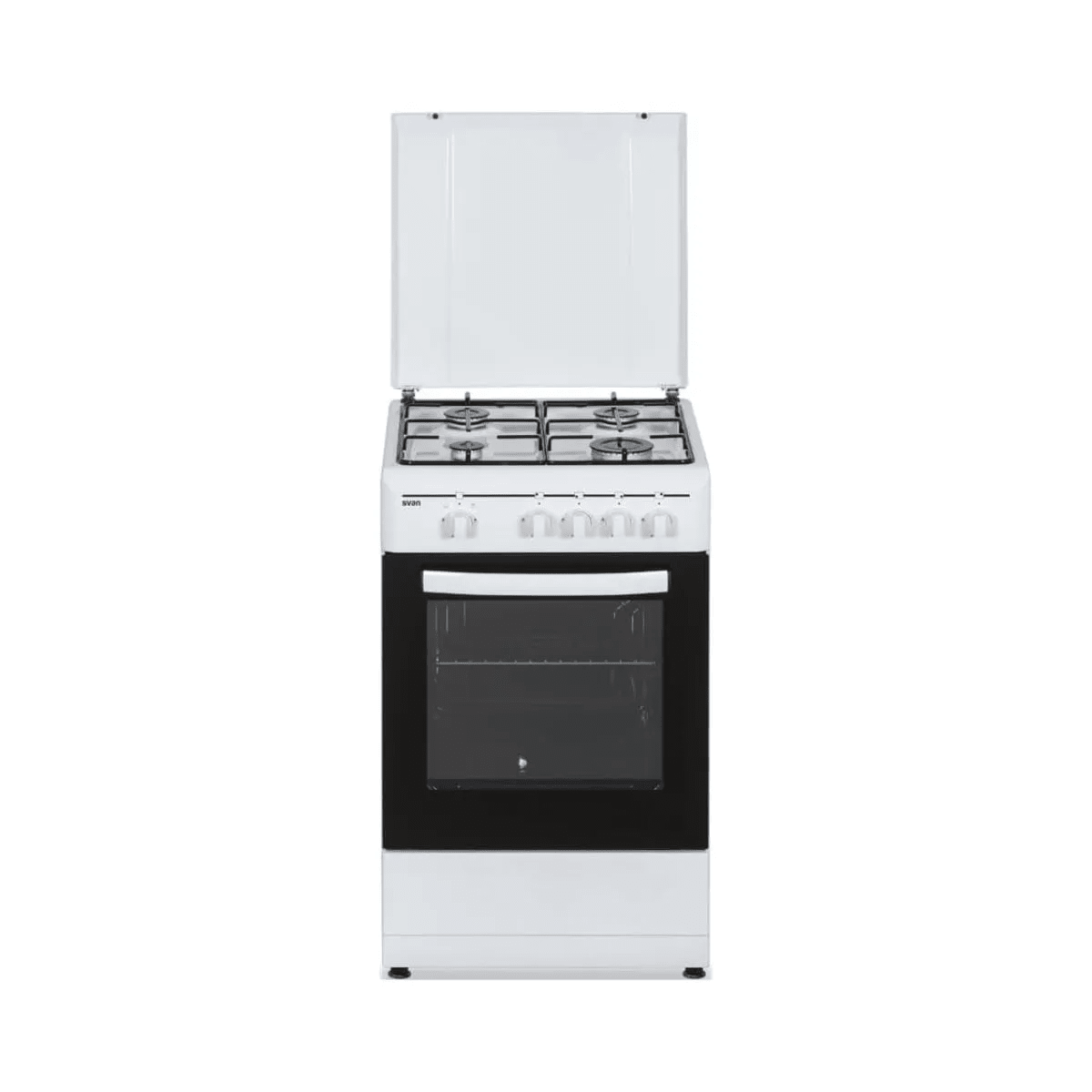 cprkqm8rrajbxaokagdk Cocina de gas con horno Svan SKKG4500TM 4 zonas 55L con tapa blanco 50 cm - Imagen 1