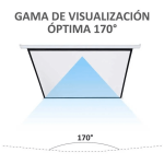 Pantalla de proyección Homcom con control remoto 100" 4:3 blanco - Imagen 5
