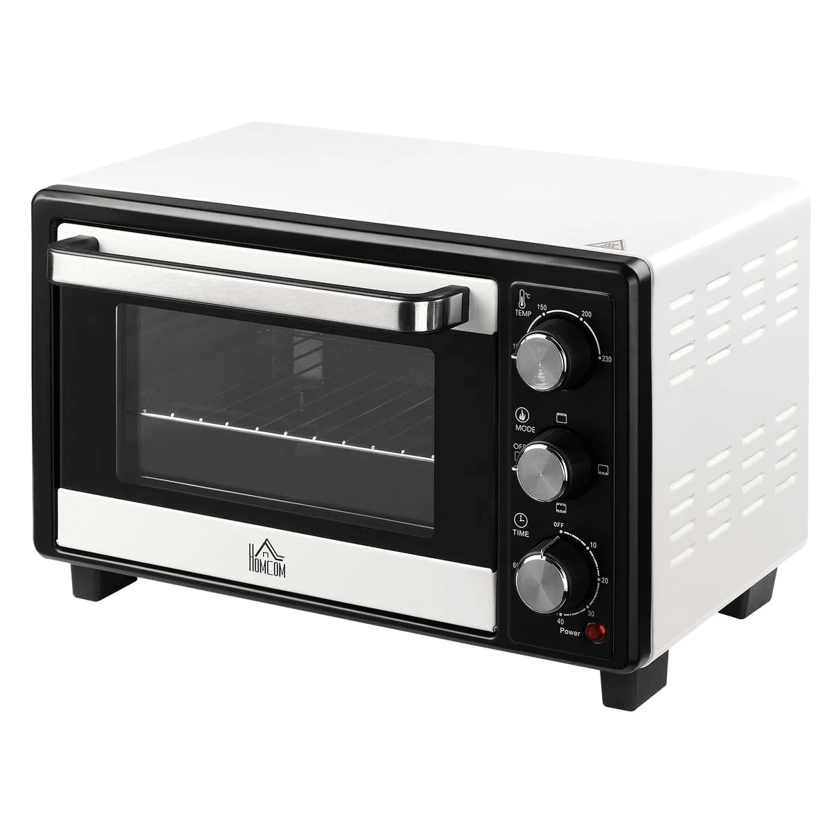 jficxwggvmqmcjxlt61i Horno de sobremesa Vulcan Homcom 1400W 16L blanco/negro 28,1x44x32 cm - Imagen 1