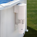 Piscina elevada de acero galvanizado blanca ovalada 5x5x1.2 m con depuradora de cartucho y escalera de seguridad GRE - Imagen 4