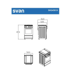 Cocina de gas Svan SKG4501/X 4 zonas 43L 50 cm - Imagen 3
